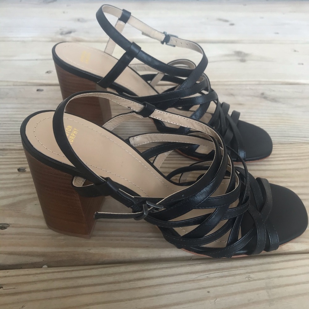 NWOT Johnston & Murphy Strappy Block Heels